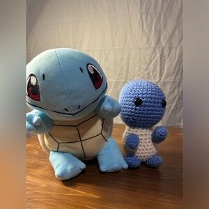 Squirtle 4” Pokémon Amigurumi Crochet Plush and 12” Plush